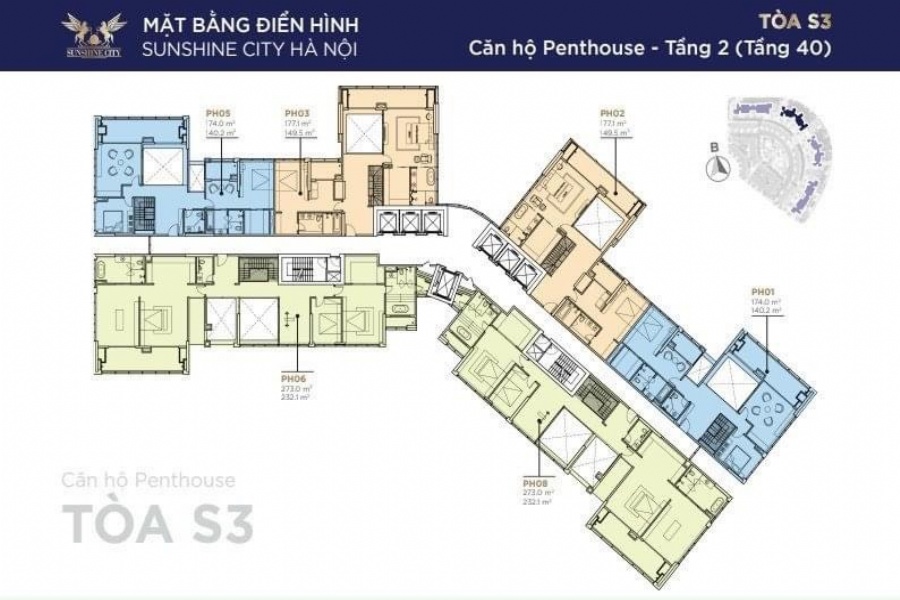 Siêu hot bán căn hộ 4 và 5 Phòng Ngủ Penthouse dự án Sunshine City Tây Hồ HN 1