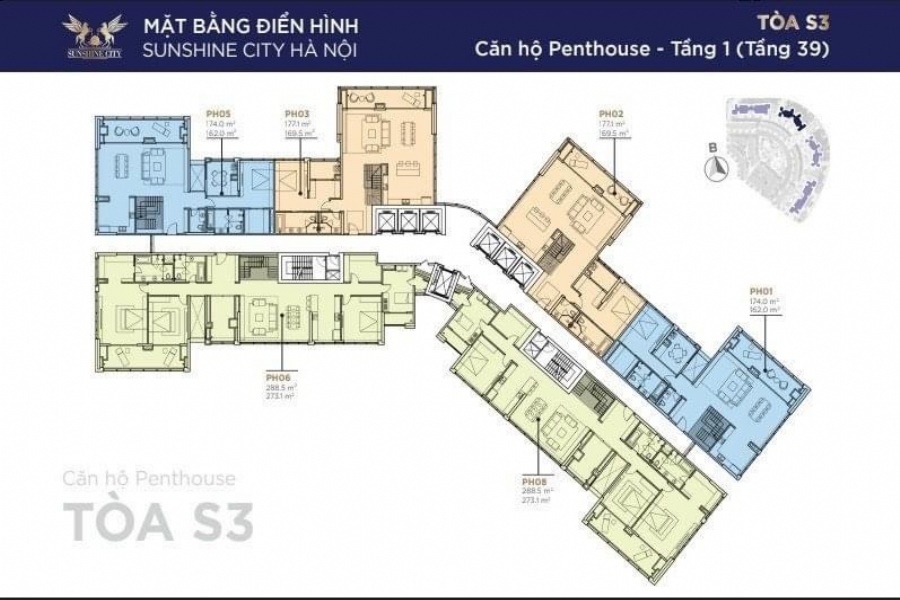 Siêu hot bán căn hộ 4 và 5 Phòng Ngủ Penthouse dự án Sunshine City Tây Hồ HN 1